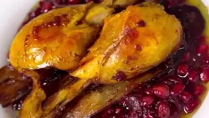 مرغ اناردون خوشمزه پاییزی