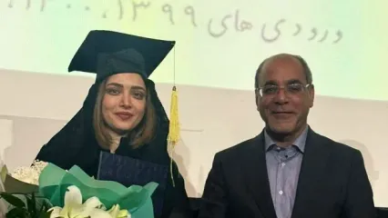 بهنوش طباطبایی با بادیگاردهایش دکترا گرفت!