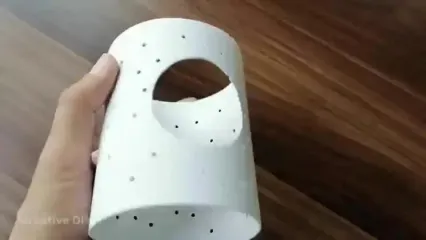 مراحل ساخت یک چراغ رومیزی ساده با لوله پلیکا و لامپ LED