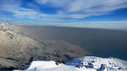 ویدئویی از هوای آلوده تهران از نمای توچال