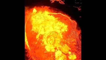 فوران آتشفشانی که یک پهپاد هزار دلاری را بلعید