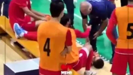 غافلگیری در نیمه‌نهایی؛ بازیکن تیم‌ملی فوتسال ایران از حال رفت