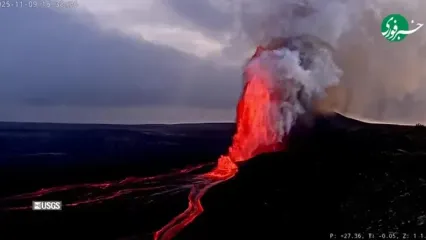 فوران آتشفشان کیلاویا در هاوایی