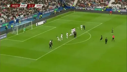 ویدیو: گل چهارم پرتغال به ارمنستان توسط ژوائو نوس