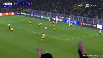 ویدیو: گل چهارم دورتموند به ویارئال توسط دنیل اسونسن