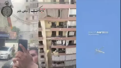 لحظات ترور نفر دوم حزب الله لبنان از چند زاویه