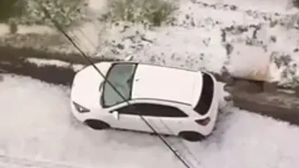 تصاویری از بارش سنگین تگرگ در برزیل