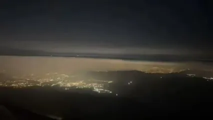 ببینید؛ هوای آلوده تهران از زاویه دید یک خلبان هنگام فرود در فرودگاه مهرآباد