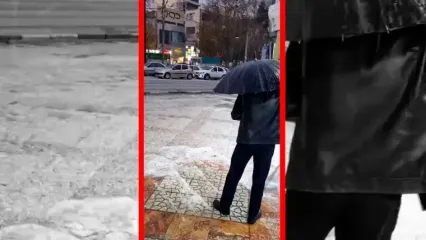 فیلم سفیدپوش شدن کرمانشاه پس از تگرگ