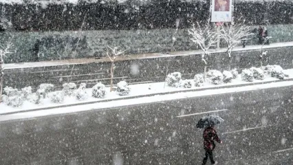 تصاویر زیبا و دل‌انگیز از بارش برف در تهران