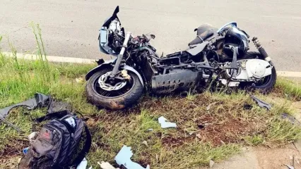 تصادف شدید موتور سوار با خودرو سواری در بزرگزاه