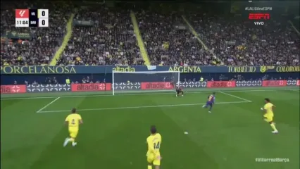 ویدیو: گل اول بارسلونا به ویارئال توسط رافینیا