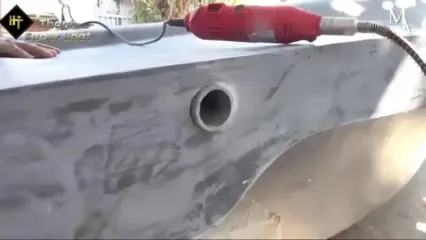 فرآیند ساخت یک قایق موتوری به شکل جنگنده سوخو 35 در چین