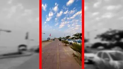 فیلم پیاده روی کنار دریا و خیابان در بوشهر