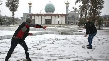 بارش برف شبانه، شیراز را سفیدپوش کرد