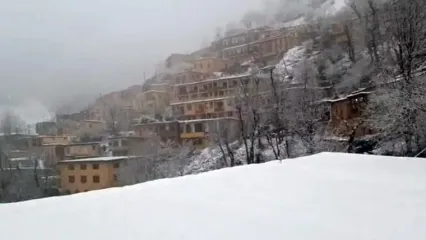 فیلم بارش زیبای برف در ماسوله گیلان