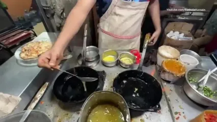 غذای خیابانی در پاکستان؛ تهیه انواع املت در کراچی
