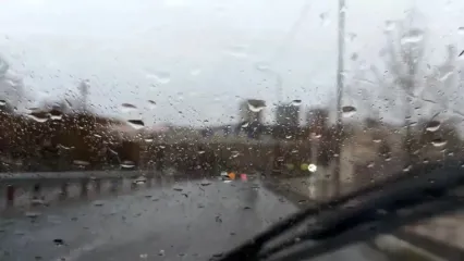 فیلم هوای بارانی سنندج در روز گذشته