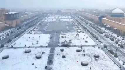 اتفاقی کم‌سابقه در اصفهان؛ شهر پس از دو دهه لباس سفید بر تن کرد