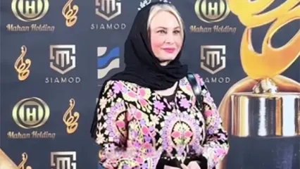 مریم کاویانی با استایل لوکس صورتی در جشن حافظ
