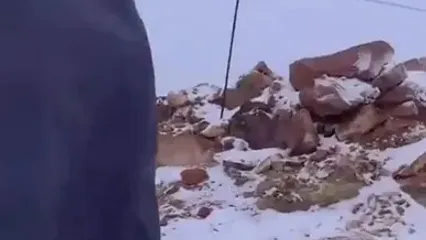 بارش برف در عربستان