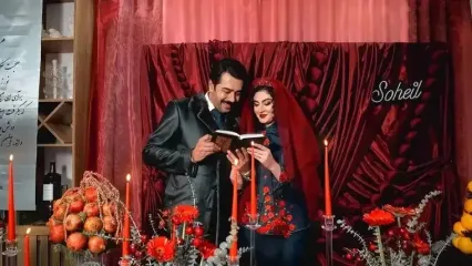 لحظات خوش در اولین یلدای مریم مومن و سهیل قاصدی با تجملاتی هوش پران