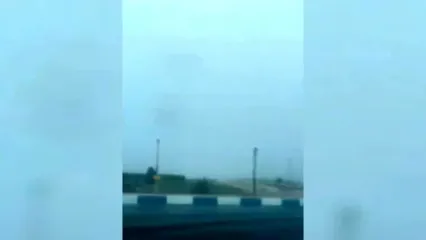 فیلم مه گرفتگی شدید در آباده استان فارس