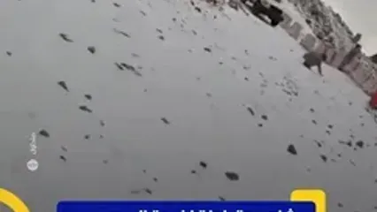 رقص و اسکی با دشداشه عربستانی‌ها در برف