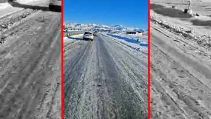 فیلم یخبندان شدید در مسیر کرمانشاه به سنندج
