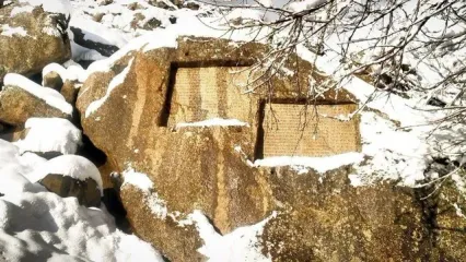 تصاویر بارش شدید برف در گنجنامه همدان