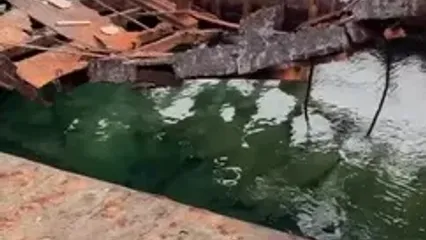 جدیدترین تصاویر از عرشه کشتی تکه تکه شده یونانی در جزیره کیش