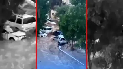 فیلم شهر جده زیر جریان شدید آب