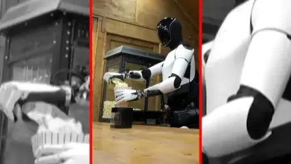 فیلم فروش ذرت بو داده توسط ربات تسلا در برلین