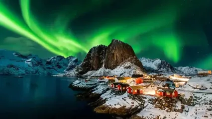 تصاویر زیبا و دیدنی از شب در ترومسو نروژ