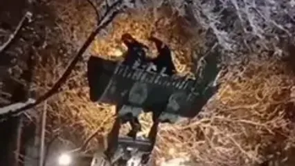 ببینید؛ فیلم شیوه عجیب برف‌تکانی در شاندیز !