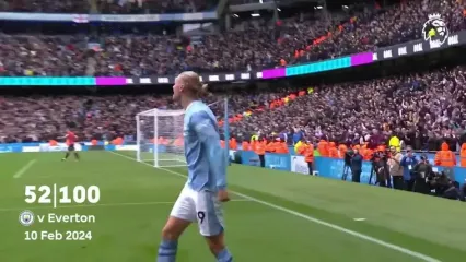 ویدئو: ۱۰۰‏‎ ‎گل اول هالند در فوتبال انگلیس