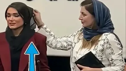 مواظبت مادرانه رویا میرعلمی از بازیگر زن / وقتی رویا حواسش به همه چیز هست، حتی روسری دوستش ...
