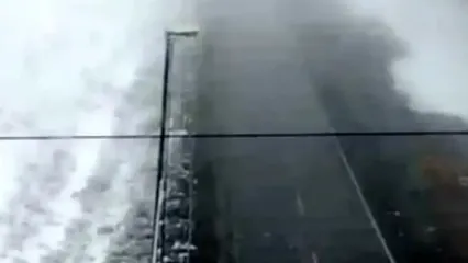 فیلم سپیدپوش شدن گردنه شریف آباد محور باغچه به نیشابور