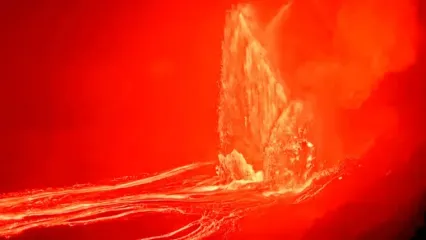 فیلم فوران دیدنی آتشفشان کیلاویا در هاوایی