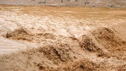 تصاویر هولناک از سیل در مسجدسلیمانِ خوزستان