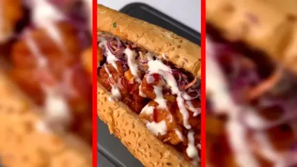 فیلم طرز تهیه ساندویچ مرغ و قارچ خوشمزه