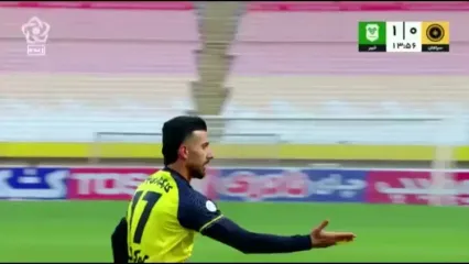 ویدیو: گل اول سپاهان به خیبر توسط محمد عسگری