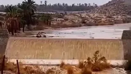 بارش‌های سنگین این سد آبخیزداری را هم سرریز کرد؛ شدت بارش باران را ببینید