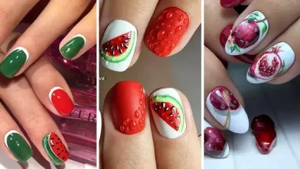 زیباترین طرح‌ های ناخن یلدایی برای شب خاطره‌ انگیز یلدا