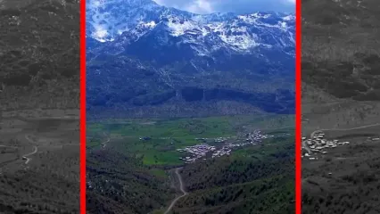 فیلم منظره هوایی شهر مریوان در کردستان