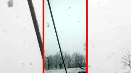 فیلم بارش برف سنگین در تویسرکان همدان