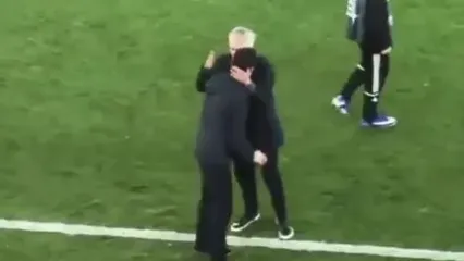 ویدئو: تجدید دیدار گرم مورینیو و آربلوا پس از شکست رئال