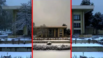فیلم جلوه زمستانی کاخ نیاوران در تهران