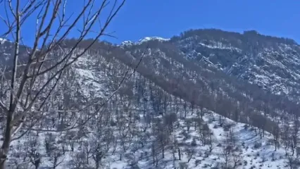 غذای روستایی در آذربایجان؛ پخت یک غذای متفاوت با گوشت و لیمو در هوای برفی