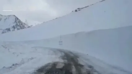 ارتفاع برف در «گله‌بادوش» الیگودرز به ۵ متر رسید